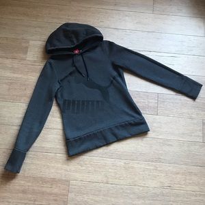Puma Grey Hoodie Sweatshirt size small
